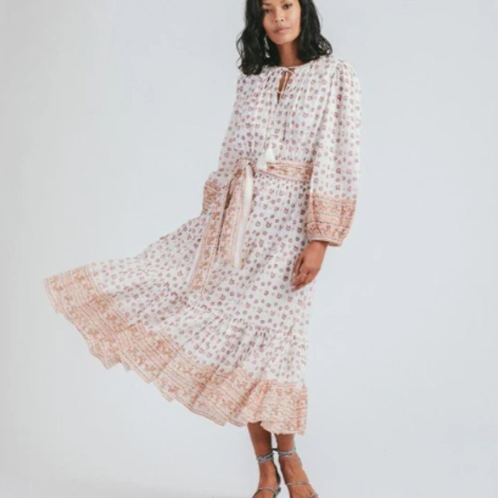 NWT Cleobella | Blakely Cotton Long Sleeve Midi Dress L - Picture 3 of 9